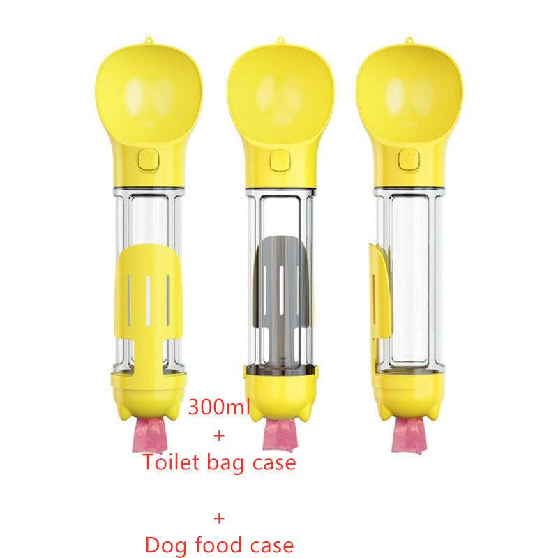 Pet Wasser Flasche Feeder Bowl Müll Tasche Lagerung Tragbare Pet Outdoor Reise 3 In 1 Hund Wasser Flasche