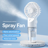 Portable Handheld Spray Fan 4-Speed ​​Water Spray Mist Fan Summer Cooling Artifact USB Charging Summer Supplies Outdoor Mini Fan